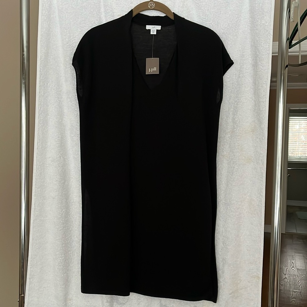 J Jill black sleeveless long top